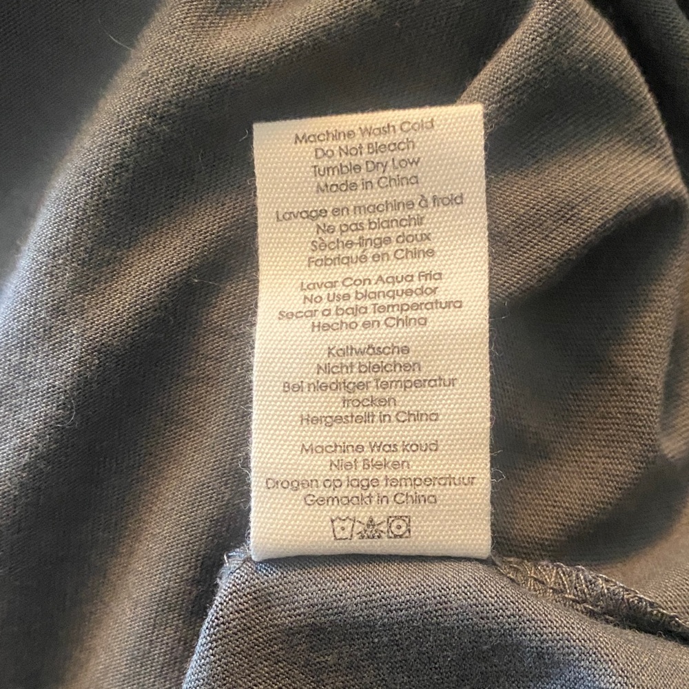 NWT Grey Long Sleeve Tee with Colorful Smiley Sleeve Cotton/Modal - Picture 10 of 10